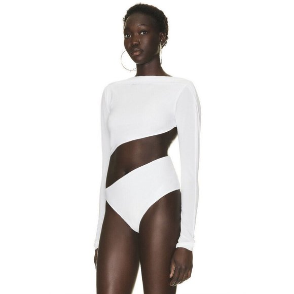 JACQUEMUS Le Body Carozzu White Top Bodysuit - Picture 5 of 7